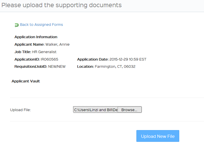 Upload Supporting Documents