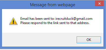 Verify Email Popup
